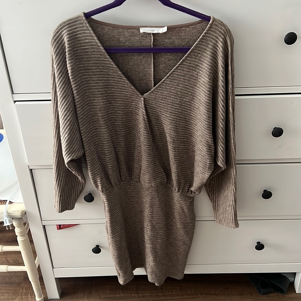 Lush bodycon dolman sleeve dress